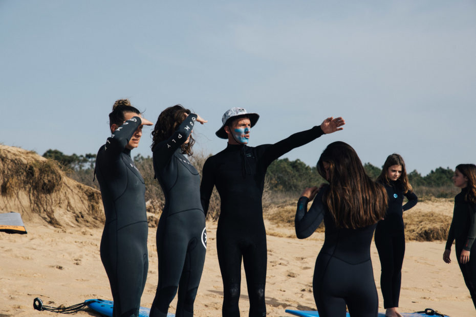 Cours de surf sur la plage - école de surf itinérante - Ganach' Surf School
